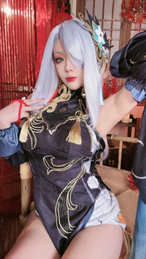 九言《原神新春 申鹤旗袍 海灯节 单人》主题写真：43张全套美图，含15个视频