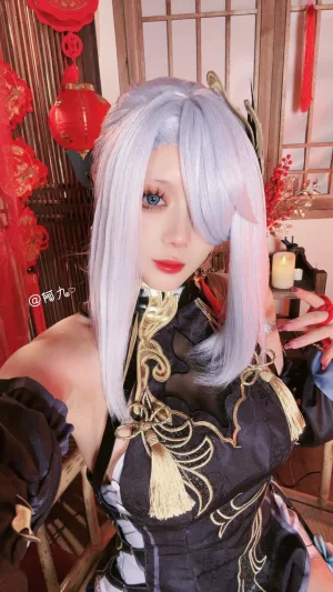 九言《原神新春 申鹤旗袍 海灯节 单人》主题写真：43张全套美图，含15个视频