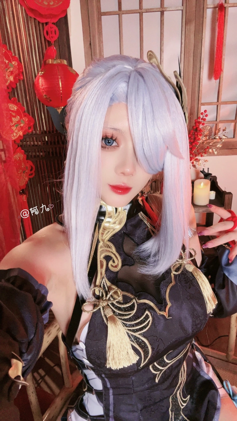 九言《原神新春 申鹤旗袍 海灯节 单人》主题写真：43张全套美图，含15个视频