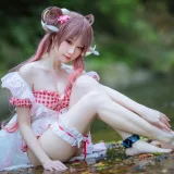 焖焖碳《明日方舟 艾雅法拉（Arknights – Eyjafjalla）》主题写真：20张全套美图