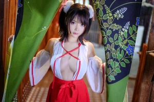 抱走莫子《限量电子版巫女》主题写真：37张全套美图