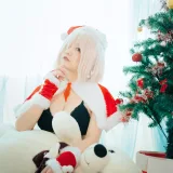 阿半今天很开心《玛修圣诞》主题写真：40张全套美图