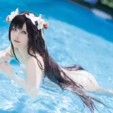 屿鱼《碧蓝航线 樫野泳装》主题写真：25张全套美图