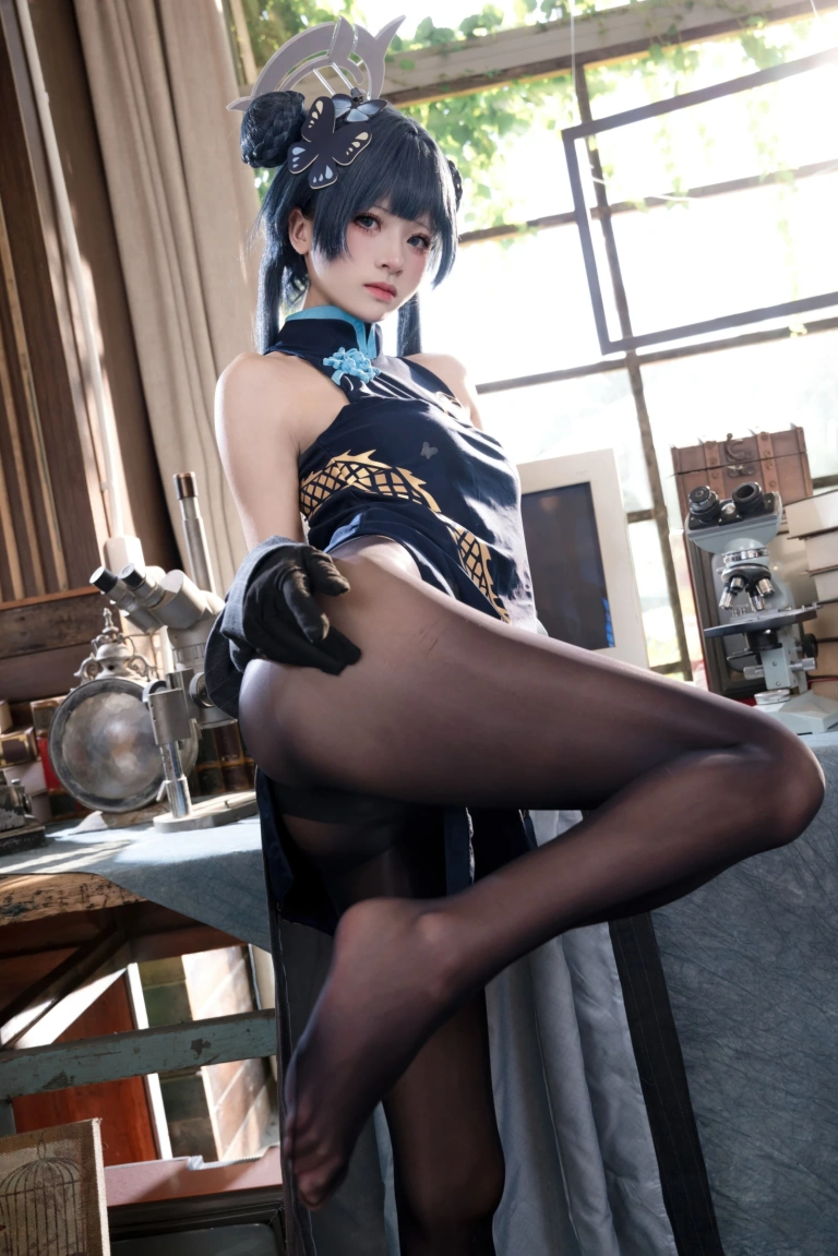 九柒喵《蔚蓝档案 妃咲原皮》主题写真：54张全套美图