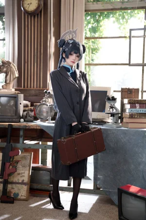 九柒喵《蔚蓝档案 妃咲原皮》主题写真：54张全套美图