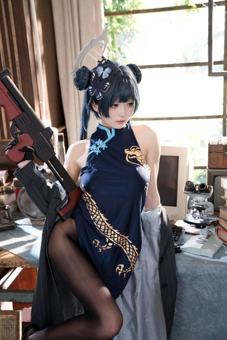 九柒喵《蔚蓝档案 妃咲原皮》主题写真：54张全套美图