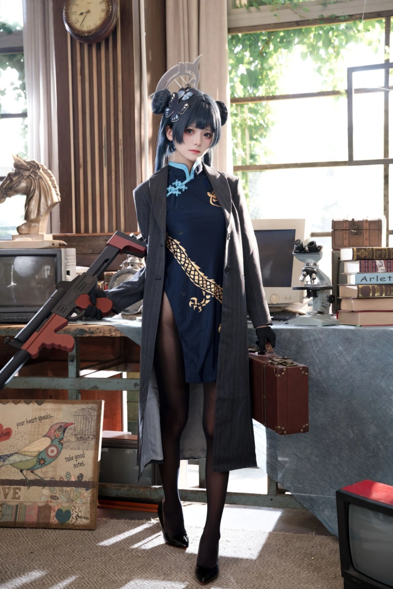 九柒喵《蔚蓝档案 妃咲原皮》主题写真：54张全套美图