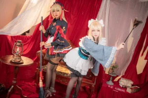 是一只熊仔&小容仔咕咕咕w《fgo 冲田总司 魔神冲田 双人捆绑》主题写真：55张全套美图