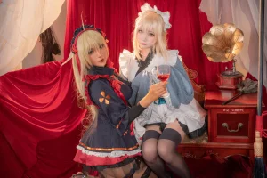是一只熊仔&小容仔咕咕咕w《fgo 冲田总司 魔神冲田 双人捆绑》主题写真：55张全套美图