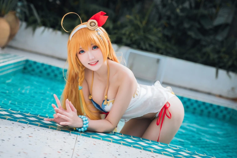 瓜希酱《公主连结 夏日御三家》主题写真：20张全套美图