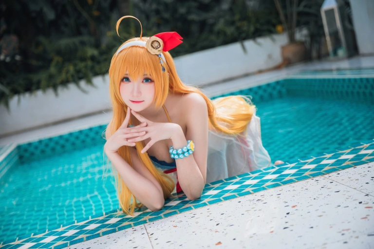瓜希酱《公主连结 夏日御三家》主题写真：20张全套美图