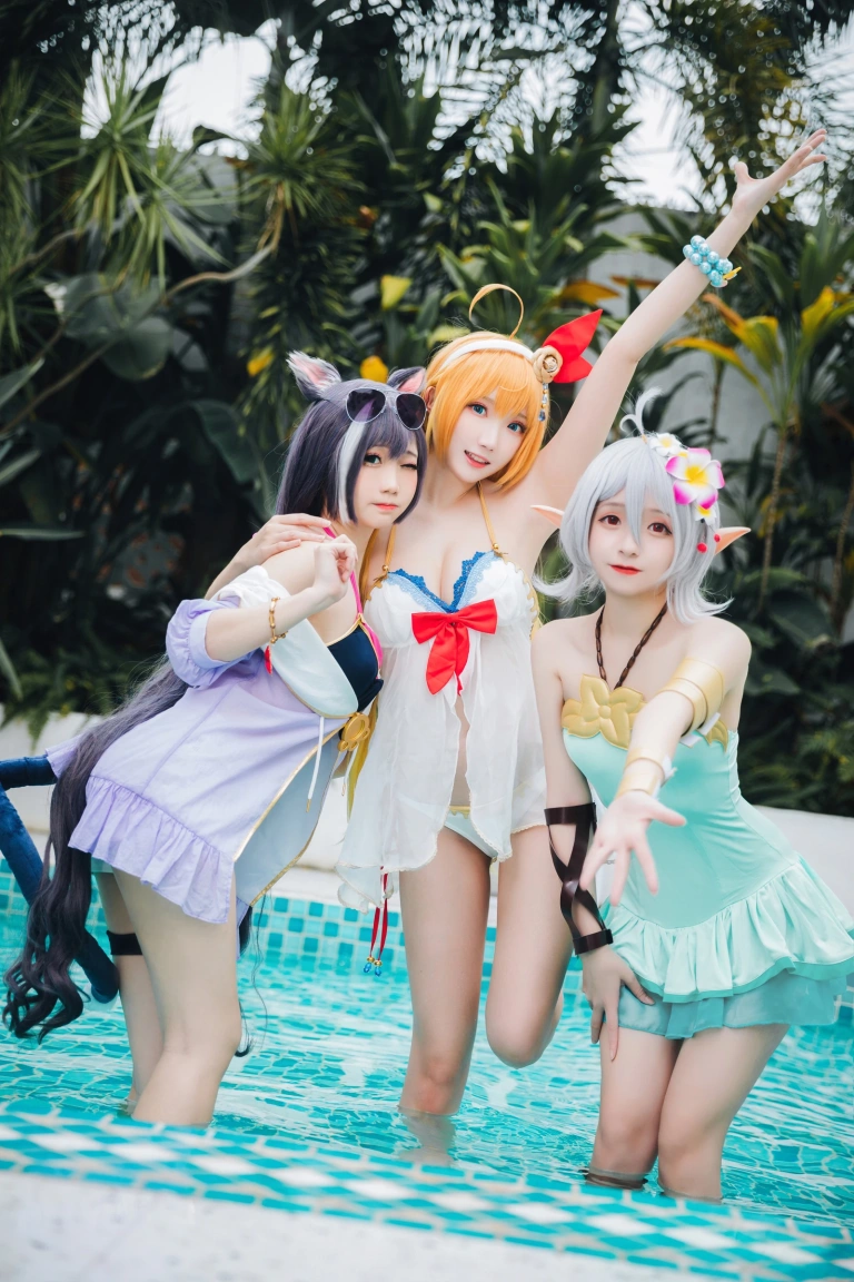 瓜希酱《公主连结 夏日御三家》主题写真：20张全套美图