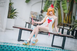 瓜希酱《公主连结 夏日御三家》主题写真：20张全套美图