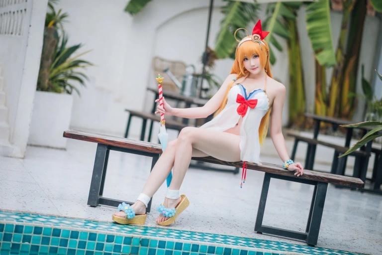 瓜希酱《公主连结 夏日御三家》主题写真：20张全套美图
