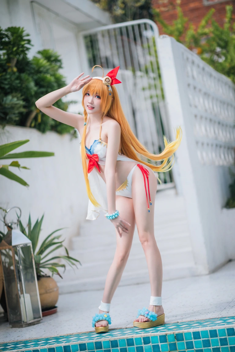 瓜希酱《公主连结 夏日御三家》主题写真：20张全套美图
