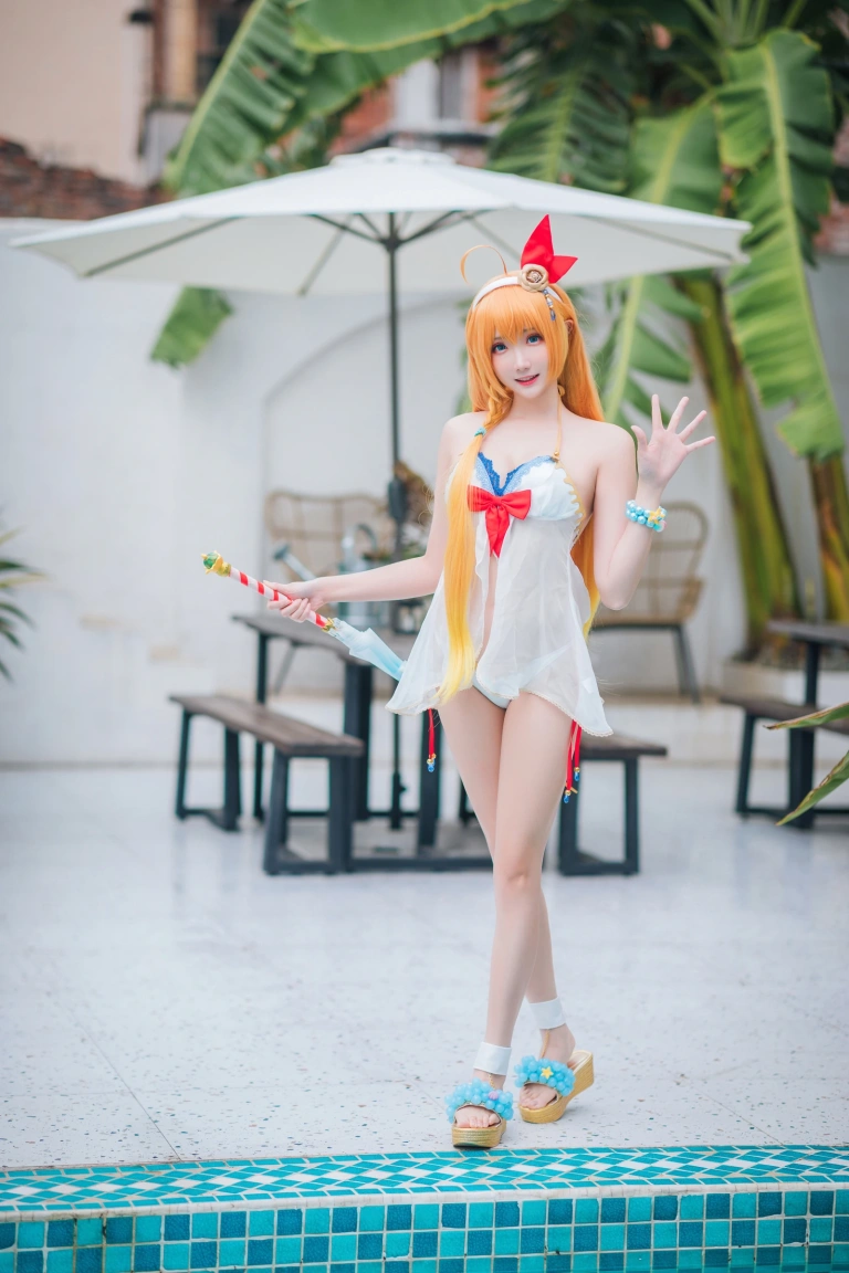 瓜希酱《公主连结 夏日御三家》主题写真：20张全套美图
