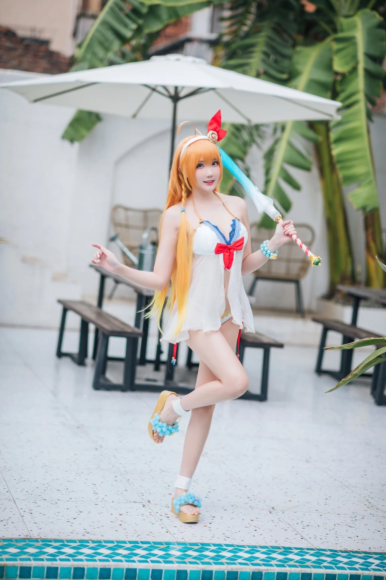 瓜希酱《公主连结 夏日御三家》主题写真：20张全套美图