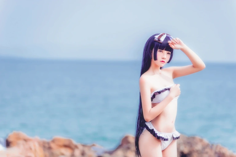 桜桃喵《五更琉璃 泳装》主题写真：21张全套美图