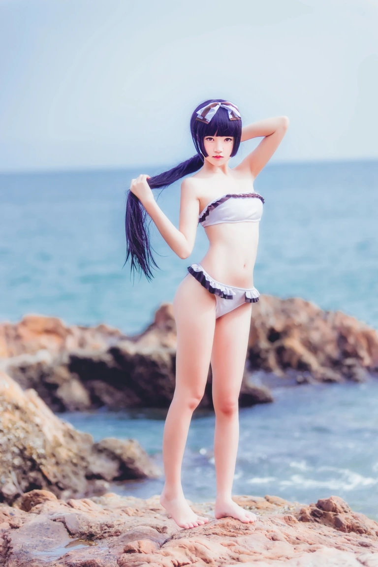 桜桃喵《五更琉璃 泳装》主题写真：21张全套美图