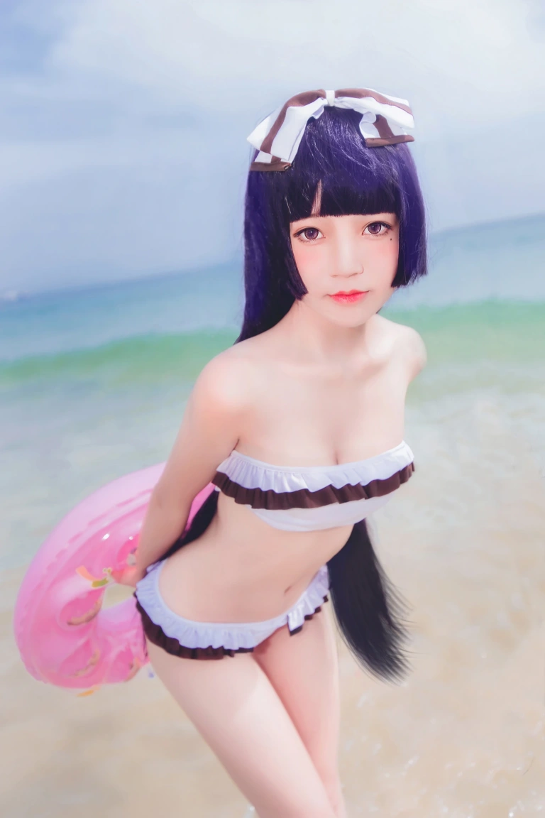 桜桃喵《五更琉璃 泳装》主题写真：21张全套美图
