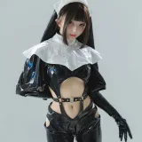 花铃《漆皮修女》主题写真：38张全套美图