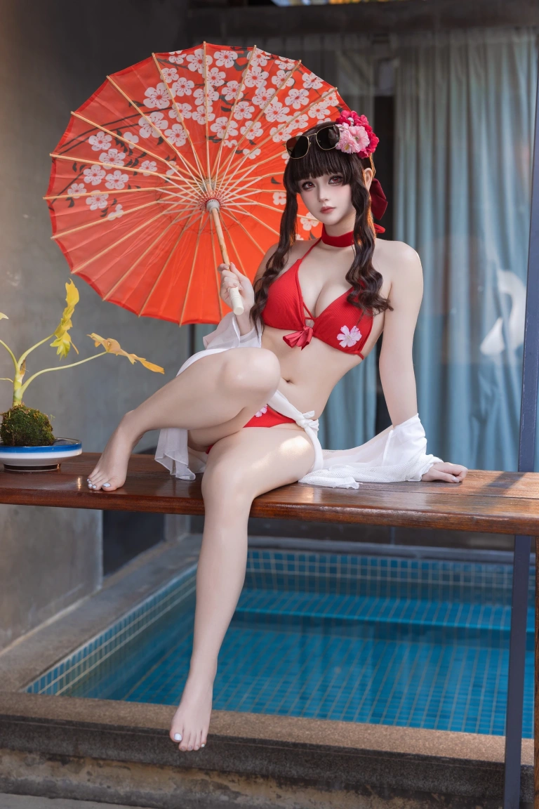 屿鱼《花泳装》主题写真：80张全套美图