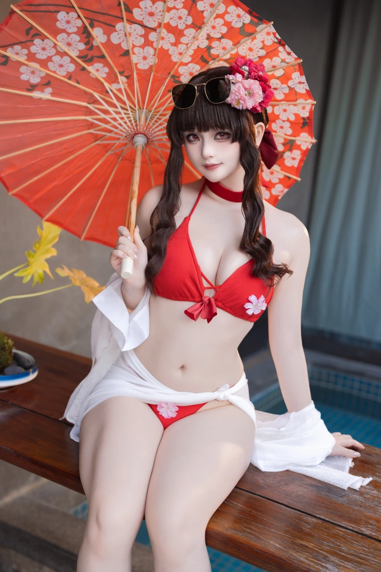 屿鱼《花泳装》主题写真：80张全套美图