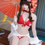 屿鱼《花泳装》主题写真：80张全套美图