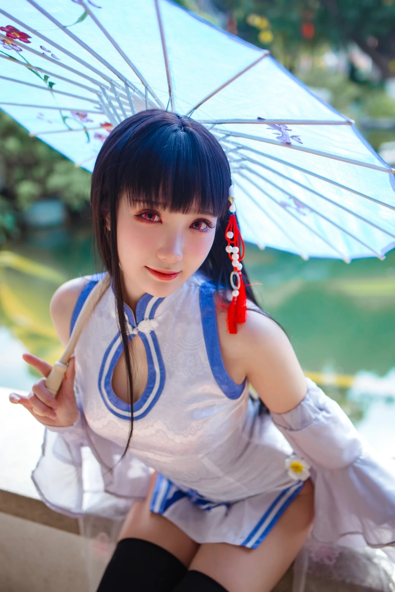 瓜希酱《碧蓝航线 逸仙》主题写真：22张全套美图
