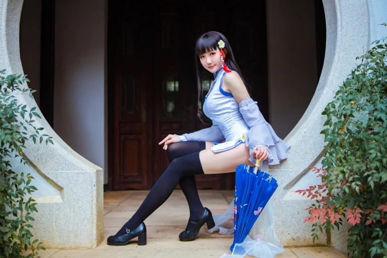 瓜希酱《碧蓝航线 逸仙》主题写真：22张全套美图