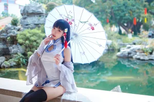 瓜希酱《碧蓝航线 逸仙》主题写真：22张全套美图