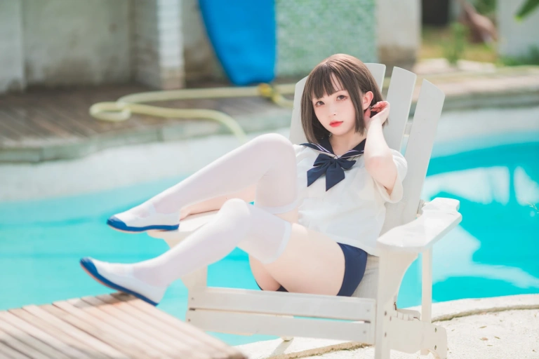 花铃《JK死库水》主题写真：109张全套美图