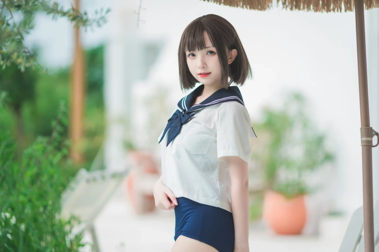 花铃《JK死库水》主题写真：109张全套美图