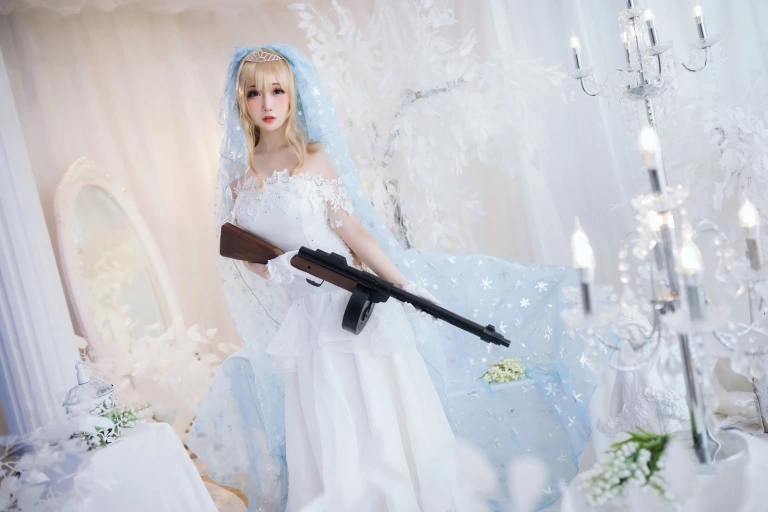焖焖碳《少女前线 索米婚纱》主题写真：42张全套美图