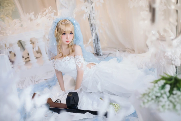 焖焖碳《少女前线 索米婚纱》主题写真：42张全套美图