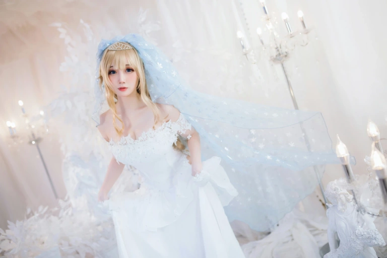 焖焖碳《少女前线 索米婚纱》主题写真：42张全套美图