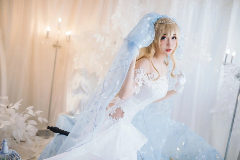 焖焖碳《少女前线 索米婚纱》主题写真：42张全套美图