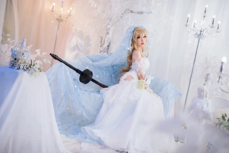 焖焖碳《少女前线 索米婚纱》主题写真：42张全套美图