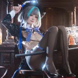 九柒喵《碧蓝航线 柴郡兔女郎》主题写真：58张全套美图