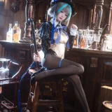 九柒喵《碧蓝航线 柴郡兔女郎》主题写真：58张全套美图
