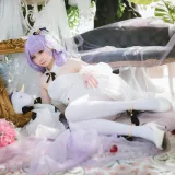 焖焖碳《独角兽婚纱》主题写真：25张全套美图