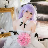 焖焖碳《独角兽婚纱》主题写真：25张全套美图