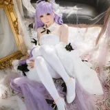 焖焖碳《独角兽婚纱》主题写真：25张全套美图
