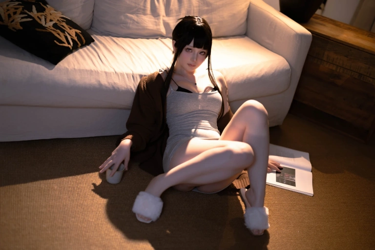 屿鱼《杀手妻子》主题写真：50张全套美图
