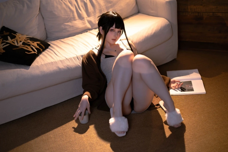 屿鱼《杀手妻子》主题写真：50张全套美图