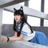 不呆猫《天台JK小母猫》主题写真：96张全套美图，含1个视频