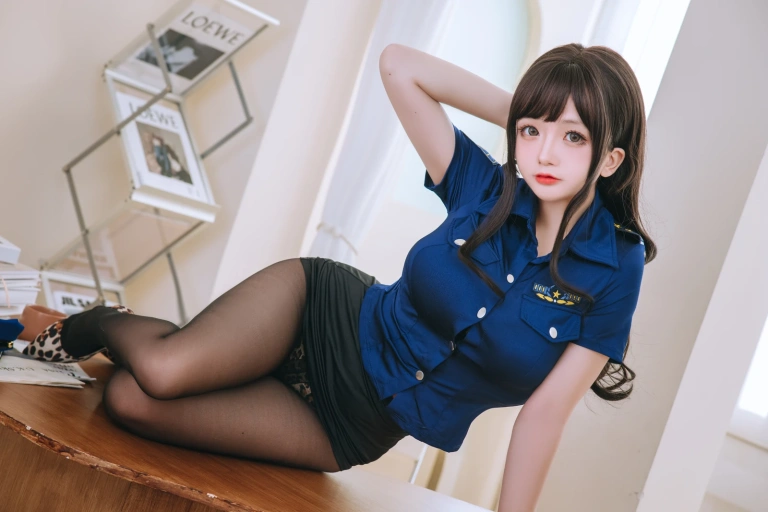 日奈娇(椎名莜)《豹纹女警》主题写真：111张全套美图