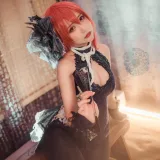 是一只熊仔《黑太子 旗袍 碧蓝航线》主题写真：19张全套美图