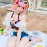 焖焖碳《明日方舟 澄闪泳装》主题写真：22张全套美图