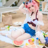焖焖碳《明日方舟 澄闪泳装》主题写真：22张全套美图